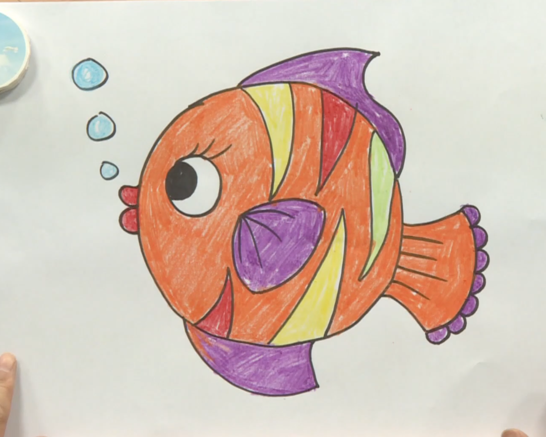 第一课--启蒙简笔画《精灵鱼》